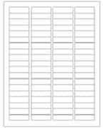 A blank white label with an empty space designated for writing or printing a label.
